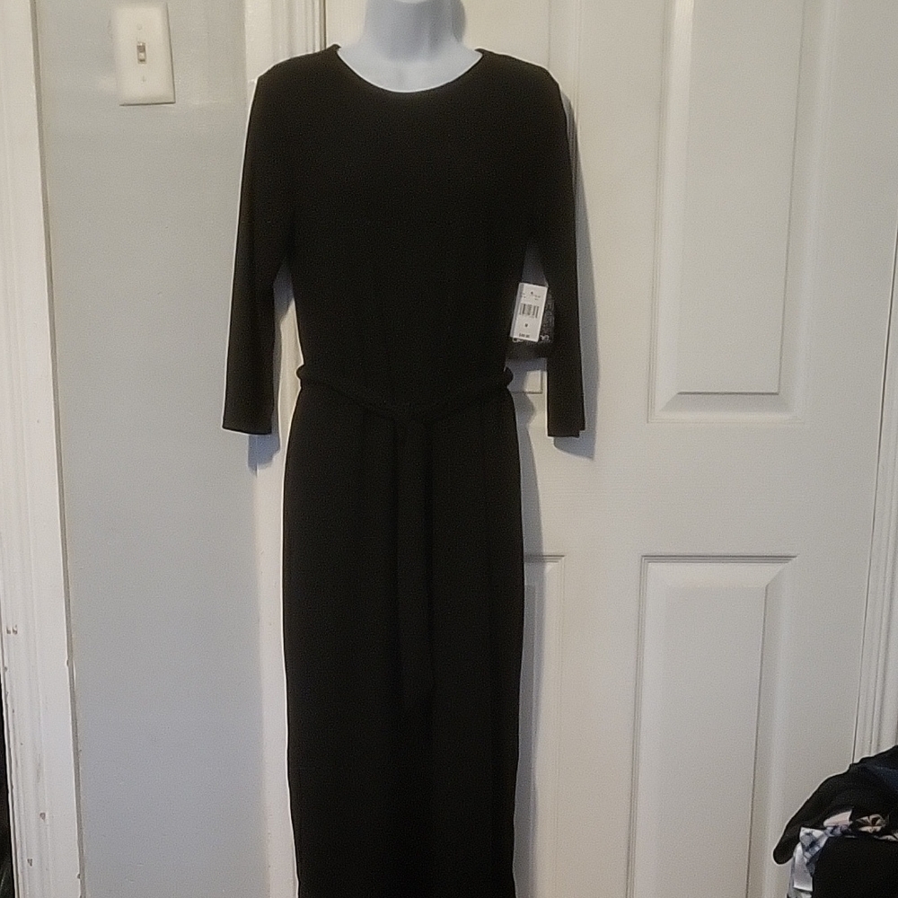 NWT Due Time Maternity Ribbed Elegant Black Women's Dress